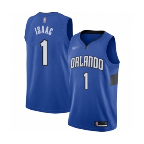 Men's Orlando Magic #1 Jonathan Isaac Authentic Blue Finished Basketball Jersey - Statement Edition - Ujersey