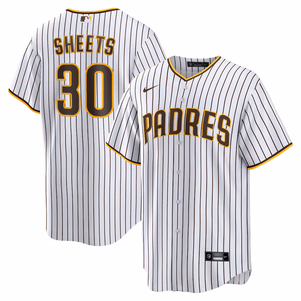 Men's San Diego Padres Gavin Sheets Nike White Home Replica Jersey - Ujersey