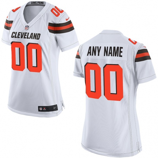 Nike Cleveland Browns Womens White Custom Game Jersey - Ujersey