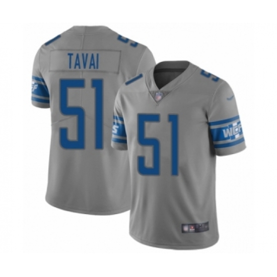 Youth Detroit Lions #51 Jahlani Tavai Limited Gray Inverted Legend Football Jersey - Ujersey
