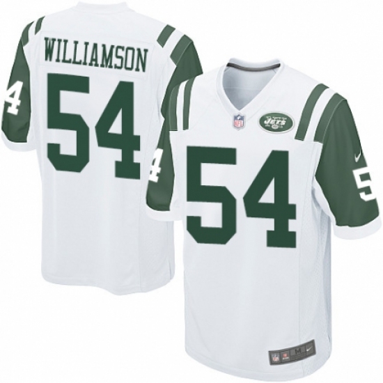 Men's Nike New York Jets #54 Avery Williamson Game White NFL Jersey - Ujersey