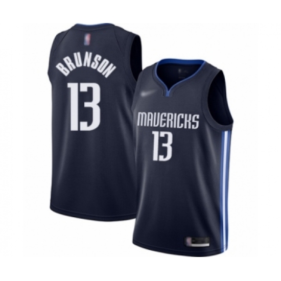 Women's Dallas Mavericks #13 Jalen Brunson Swingman Navy Finished Basketball Jersey - Statement Edition - Ujersey