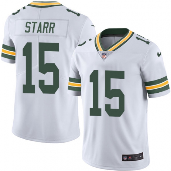 Youth Nike Green Bay Packers #15 Bart Starr White Vapor Untouchable Limited Player NFL Jersey - Ujersey