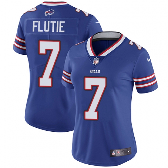 Women's Nike Buffalo Bills #7 Doug Flutie Royal Blue Team Color Vapor Untouchable Limited Player NFL Jersey - Ujersey