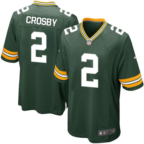 Men's Nike Green Bay Packers #2 Mason Crosby Game Green Team Color NFL Jersey - Ujersey