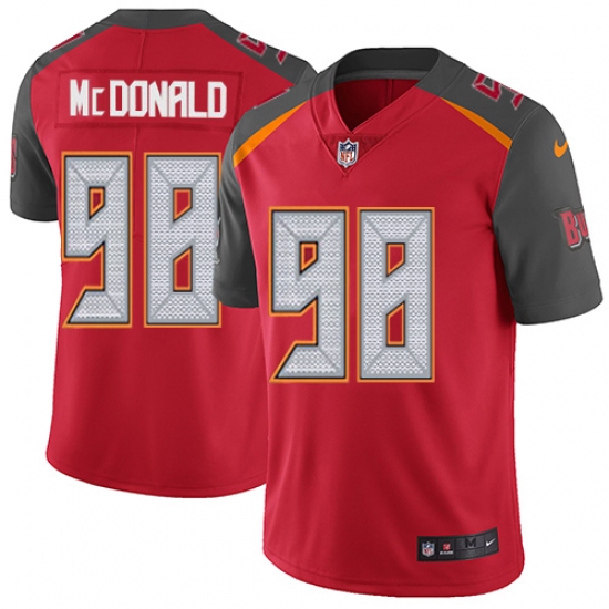 Youth Nike Tampa Bay Buccaneers #98 Clinton McDonald Elite Red Team Color NFL Jersey - Ujersey