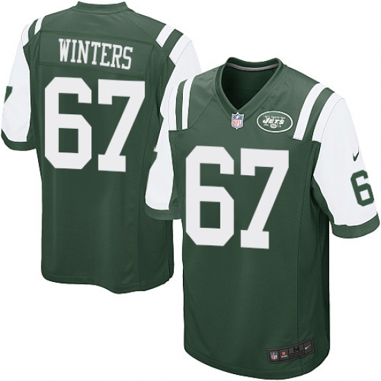 Men's Nike New York Jets #67 Brian Winters Game Green Team Color NFL Jersey - Ujersey