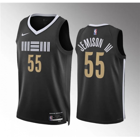 Men's Memphis Grizzlies #55 Trey Jemison Iii Black 2023-24 City Edition Stitched Jersey - Ujersey