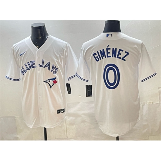 Men's Toronto Blue Jays #0 Andrés Giménez White 2025 Cool Base Stitched Baseball Jersey - Ujersey