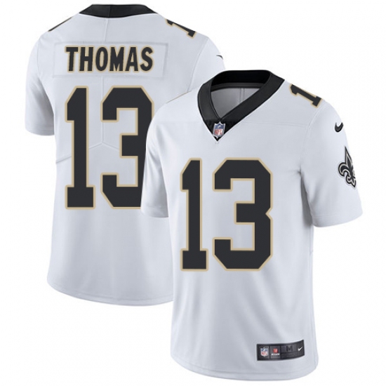 Men's Nike New Orleans Saints #13 Michael Thomas White Vapor Untouchable Limited Player NFL Jersey - Ujersey