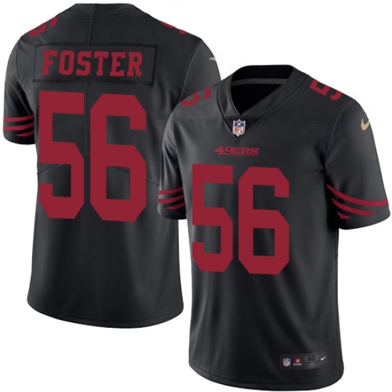 Men's Nike San Francisco 49ers #56 Reuben Foster Elite Black Rush Vapor Untouchable NFL Jersey - Ujersey