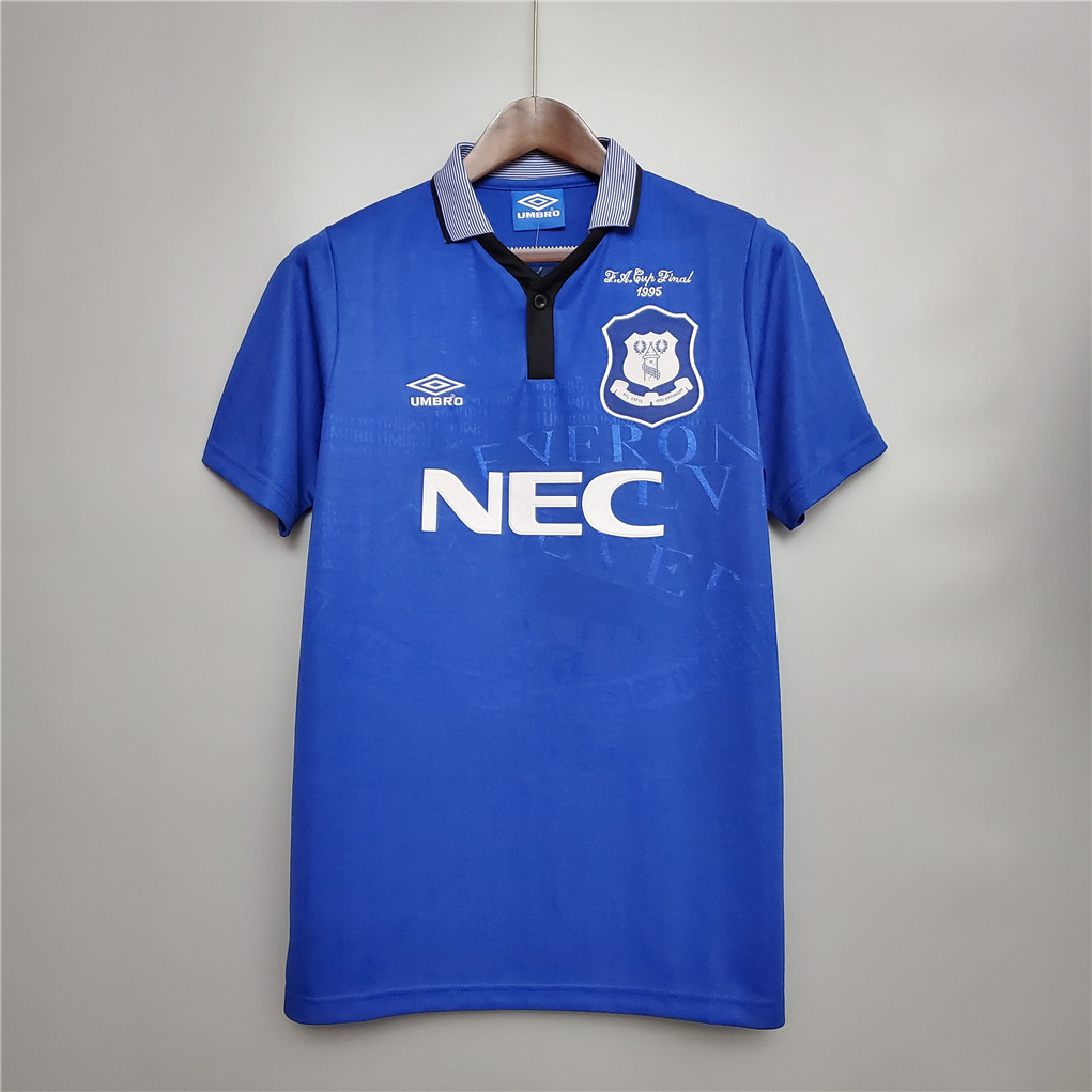 Everton Retro Football Jersey Home Custom Shirt 1994/95 - ujerseystore