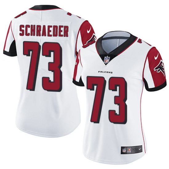 Women's Nike Atlanta Falcons #73 Ryan Schraeder White Vapor Untouchable Limited Player NFL Jersey - Ujersey