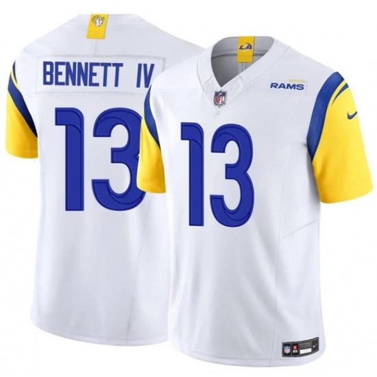 Men's Los Angeles Rams #13 Stetson Bennett IV White 2024 F.U.S.E. Vapor Untouchable Football Stitched Jersey - Ujersey