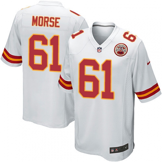 Men's Nike Kansas City Chiefs #61 Mitch Morse Game White NFL Jersey - Ujersey