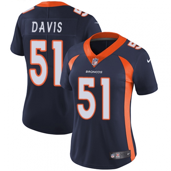 Women's Nike Denver Broncos #51 Todd Davis Elite Navy Blue Alternate NFL Jersey - Ujersey