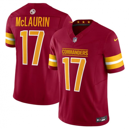Men's Washington Commanders #17 Terry McLaurin Burgundy 2024 F.U.S.E. Vapor Limited Football Stitched Jersey - Ujersey