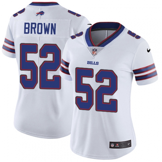 Women's Nike Buffalo Bills #52 Preston Brown Elite White NFL Jersey - Ujersey