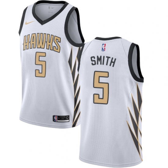 Women's Nike Atlanta Hawks #5 Josh Smith Swingman White NBA Jersey - City Edition - Ujersey