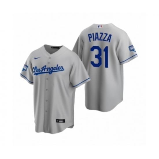Men's Los Angeles Dodgers #31 Mike Piazza White 2020 World Series Replica Jersey - Ujersey