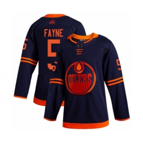 Youth Edmonton Oilers #5 Mark Fayne Authentic Navy Blue Alternate Hockey Jersey - Ujersey