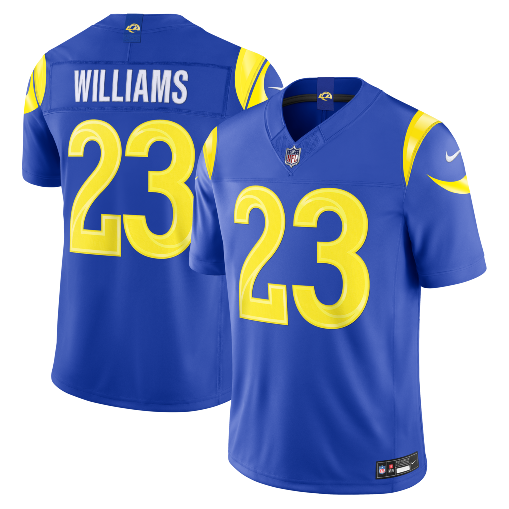 Men's Los Angeles Rams Kyren Williams Nike Royal Vapor F.U.S.E. Sewn Down Limited Jersey - U-jersey