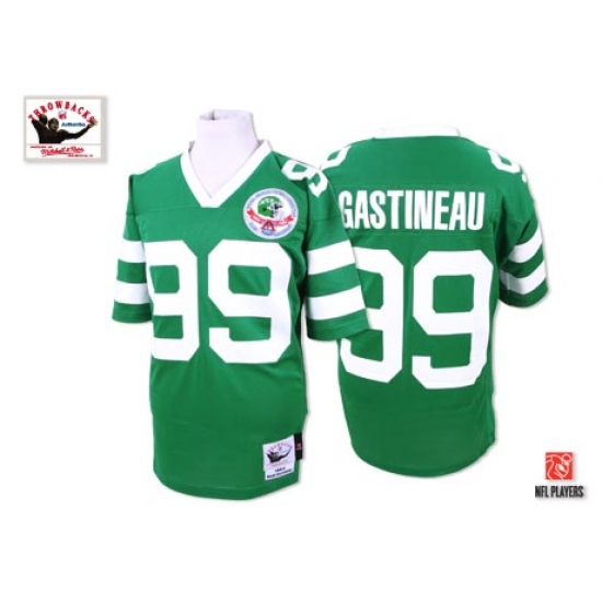 Mitchell and Ness New York Jets #99 Mark Gastineau Green Team Color Authentic Throwback NFL Jersey - Ujersey