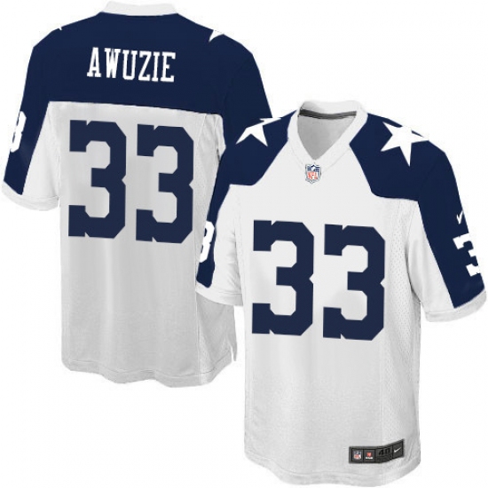 Men's Nike Dallas Cowboys #33 Chidobe Awuzie Game White Throwback Alternate NFL Jersey - Ujersey