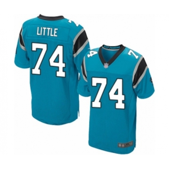 Men's Carolina Panthers #74 Greg Little Elite Blue Alternate Football Jersey - Ujersey
