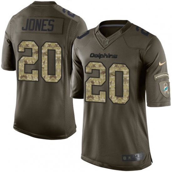 Men's Nike Miami Dolphins #20 Reshad Jones Elite Green Salute to Service NFL Jersey - Ujersey