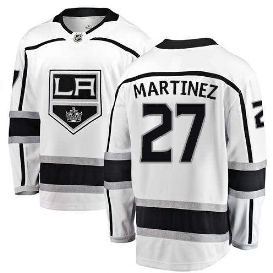 Men's Los Angeles Kings #27 Alec Martinez Authentic White Away Fanatics Branded Breakaway NHL Jersey - Ujersey