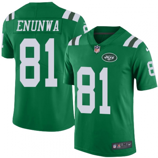 Men's Nike New York Jets #81 Quincy Enunwa Limited Green Rush Vapor Untouchable NFL Jersey - Ujersey