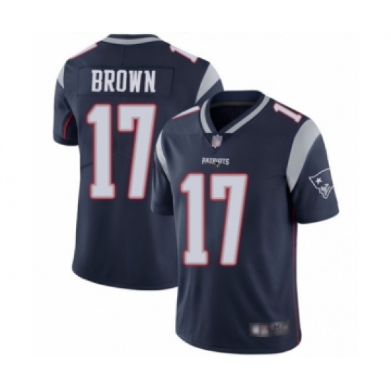 Men's New England Patriots #17 Antonio Brown Navy Blue Team Color Vapor Untouchable Limited Player Football Jersey - Ujersey