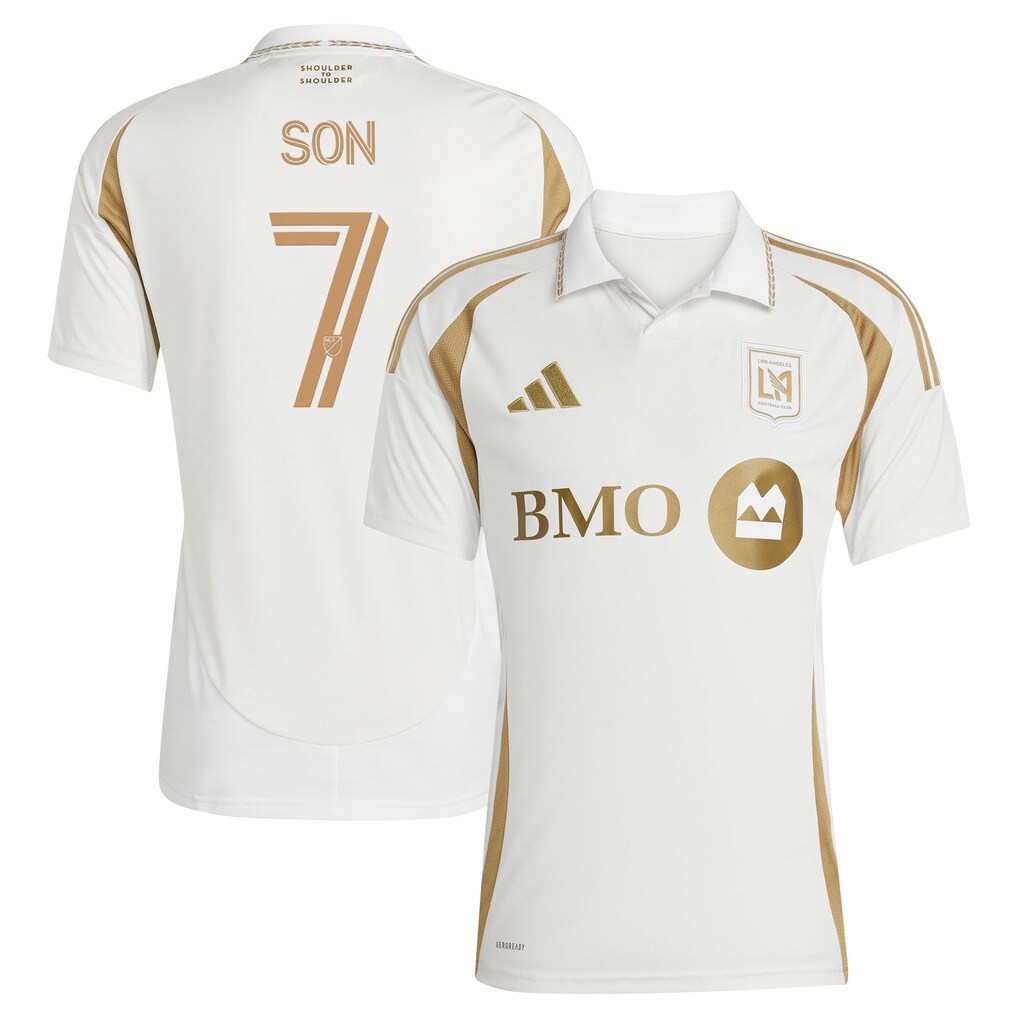 Men's LAFC Son Heung-Min adidas White 2025 Secondary Replica Player Jersey - Ujersey