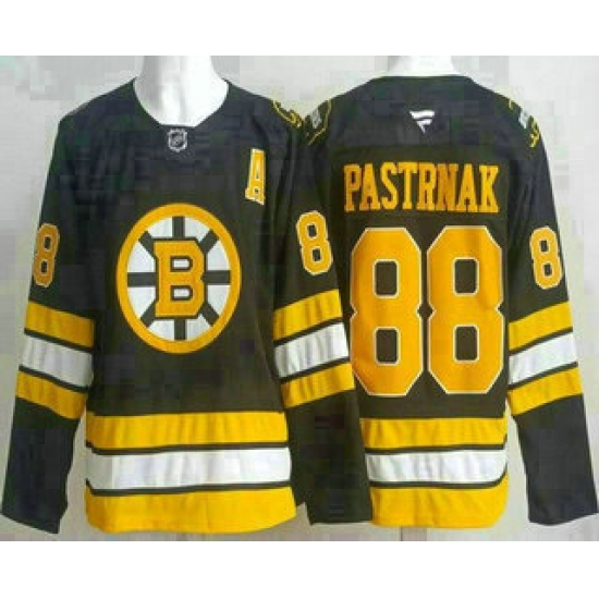 Men's Boston Bruins #88 David Pastrnak Black 2025 Authentic Jersey - Ujersey