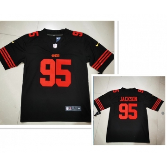 Men's San Francisco 49ers #95 Drake Jackson 2022 Black Vapor Untouchable Stitched Jersey - Ujersey