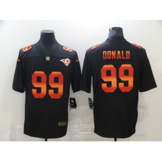 Men's Los Angeles Rams #99 Aaron Donald Black colorful Nike Limited Jersey - Ujersey