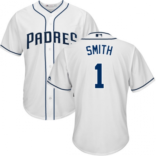 Youth Majestic San Diego Padres #1 Ozzie Smith Replica White Home Cool Base MLB Jersey - Ujersey