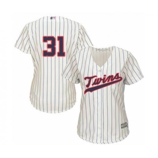 Women's Minnesota Twins #31 Devin Smeltzer Authentic Cream Alternate Cool Base Baseball Player Jersey - Ujersey