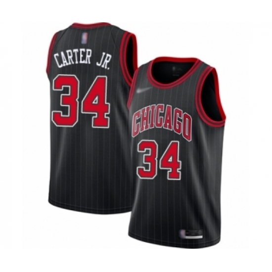 Women's Chicago Bulls #34 Wendell Carter Jr. Swingman Black Finished Basketball Jersey - Statement Edition - Ujersey