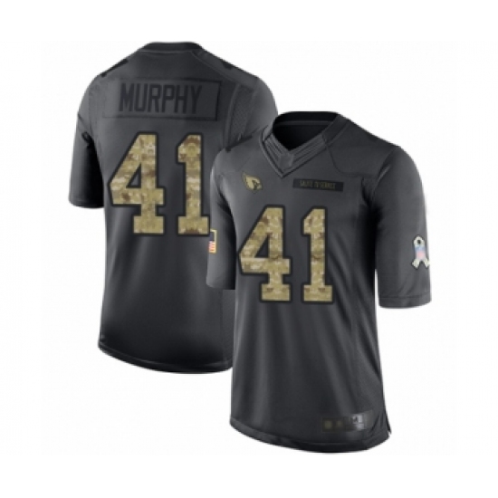 Youth Arizona Cardinals #41 Byron Murphy Limited Black 2016 Salute to Service Football Jersey - Ujersey