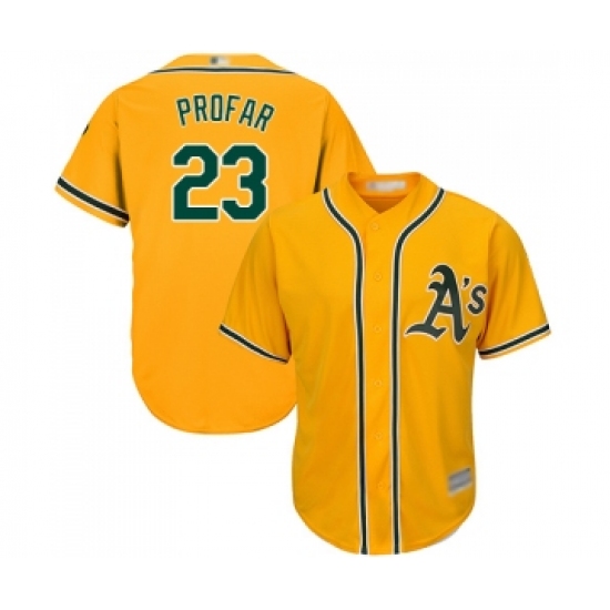 Youth Oakland Athletics #23 Jurickson Profar Replica Gold Alternate 2 Cool Base Baseball Jersey - Ujersey