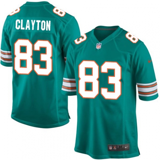 Men's Nike Miami Dolphins #83 Mark Clayton Game Aqua Green Alternate NFL Jersey - Ujersey
