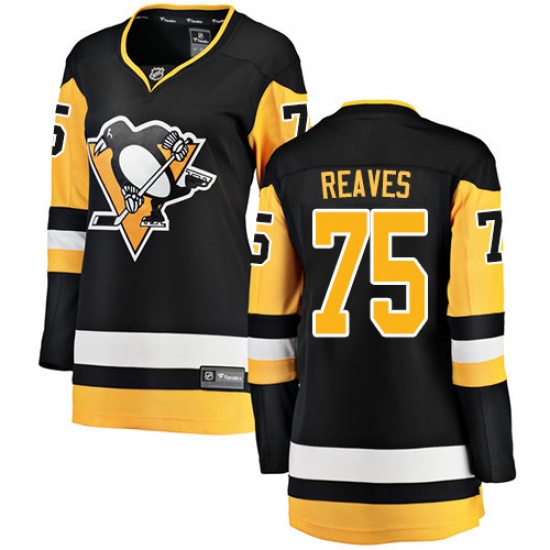 Women's Pittsburgh Penguins #75 Ryan Reaves Fanatics Branded Black Home Breakaway NHL Jersey - Ujersey