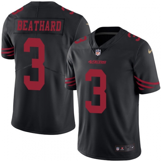 Men's Nike San Francisco 49ers #3 C. J. Beathard Limited Black Rush Vapor Untouchable NFL Jersey - Ujersey