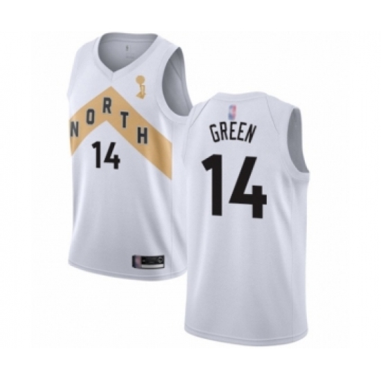 Women's Toronto Raptors #14 Danny Green Swingman White 2019 Basketball Finals Champions Jersey - City Edition - Ujersey