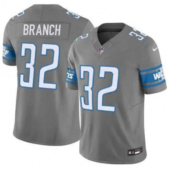 Men's Detroit Lions #32 Brian Branch Gray 2023 F U S E Vapor Untouchable Limited Stitched Jersey - Ujersey