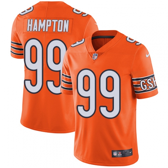 Men's Nike Chicago Bears #99 Dan Hampton Limited Orange Rush Vapor Untouchable NFL Jersey - Ujersey
