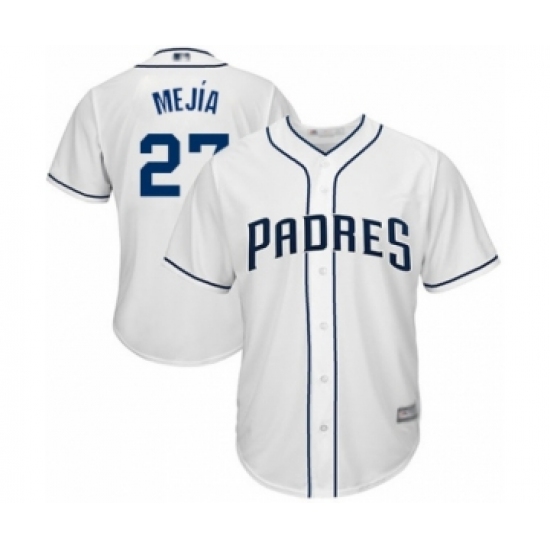 Youth San Diego Padres #27 Francisco Mejia Authentic White Home Cool Base Baseball Player Jersey - Ujersey