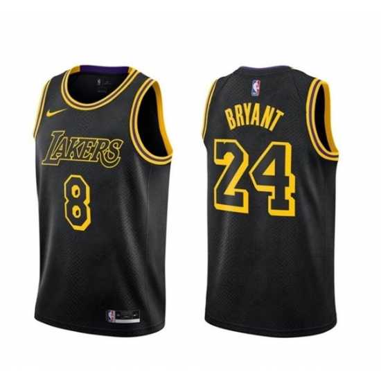 Men's Nike Los Angeles Lakers Kobe Bryant Swingman Black NBA Jersey - City Edition - Ujersey